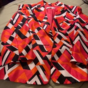 Jones Studio Multi Colored Jacket - Size 8 - Pre-owned, Excellent condition